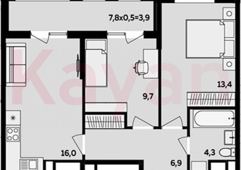 Продажа 3-комн. квартиры, 50.3 кв.м фото 0