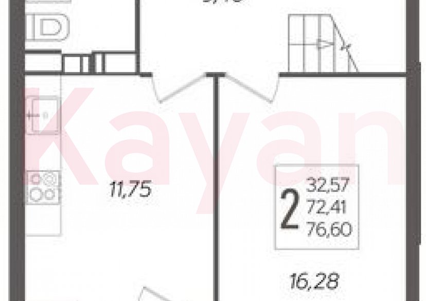 Продажа 2-комн. квартиры, 72.41 кв.м фото 0