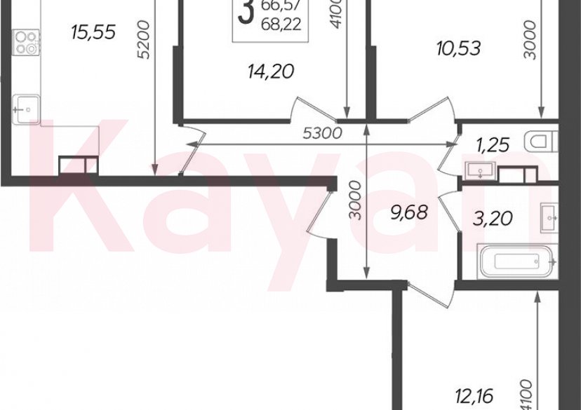 Продажа 4-комн. квартиры, 66.57 кв.м фото 0