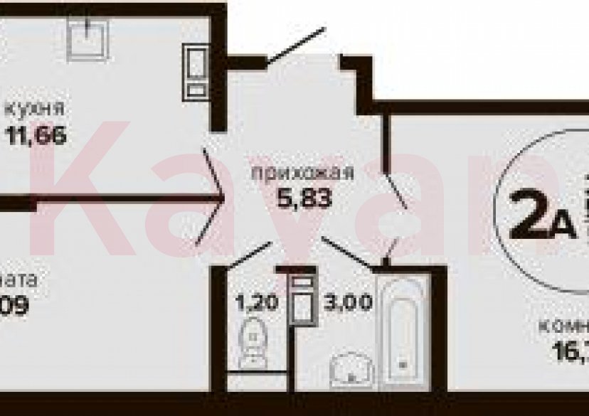 Продажа 2-комн. квартиры, 53.55 кв.м фото 0