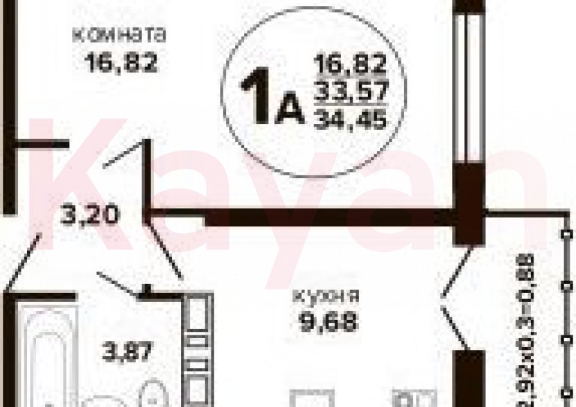 Продажа 1-комн. квартиры, 33.57 кв.м фото 0