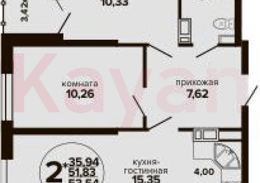 Продажа 3-комн. квартиры, 51.83 кв.м фото 0