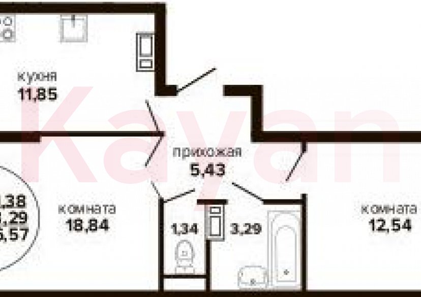 Продажа 3-комн. квартиры, 53.29 кв.м фото 0