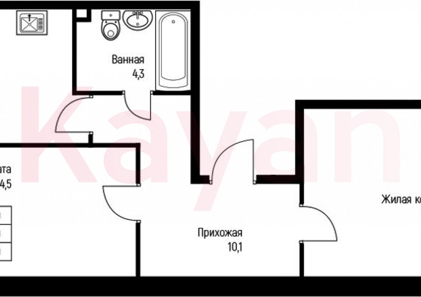 Продажа 2-комн. квартиры, 56.7 кв.м фото 0