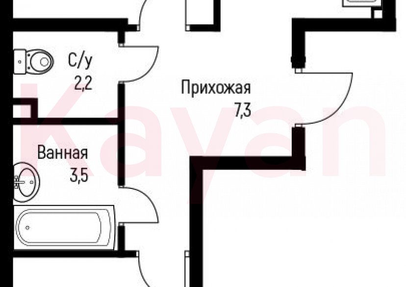 Продажа 2-комн. квартиры, 55.65 кв.м фото 0