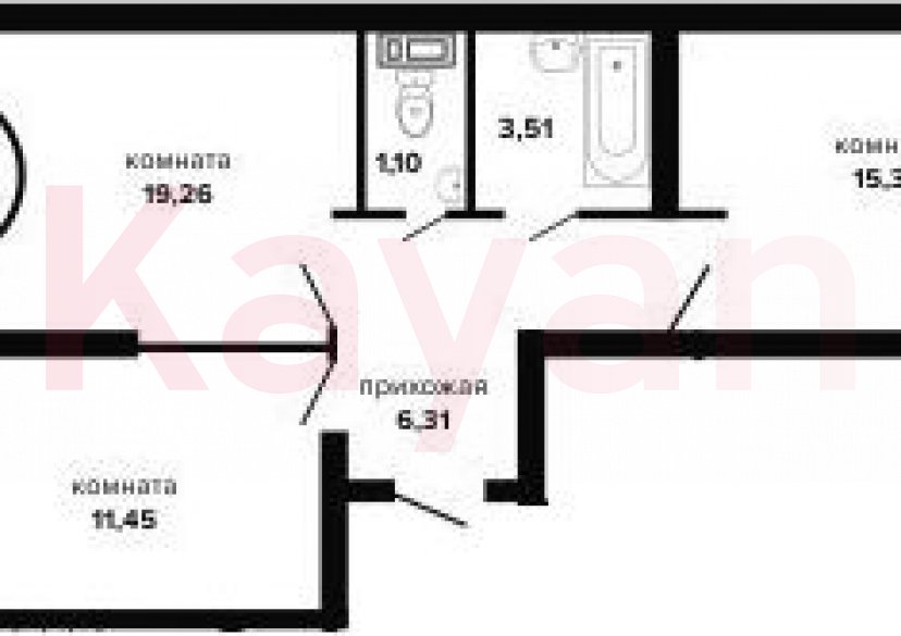 Продажа 2-комн. квартиры, 57 кв.м фото 0