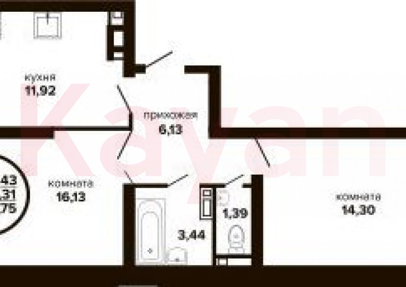 Продажа 2-комн. квартиры, 53.31 кв.м фото 0