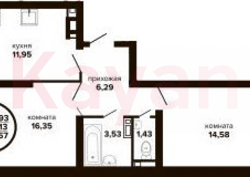 Продажа 2-комн. квартиры, 54.13 кв.м фото 0