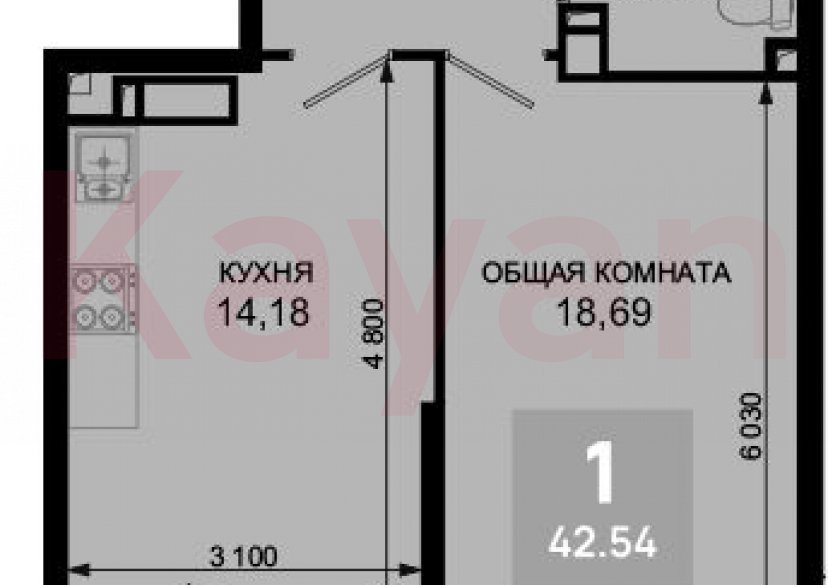 Продажа 1-комн. квартиры, 41.51 кв.м фото 0