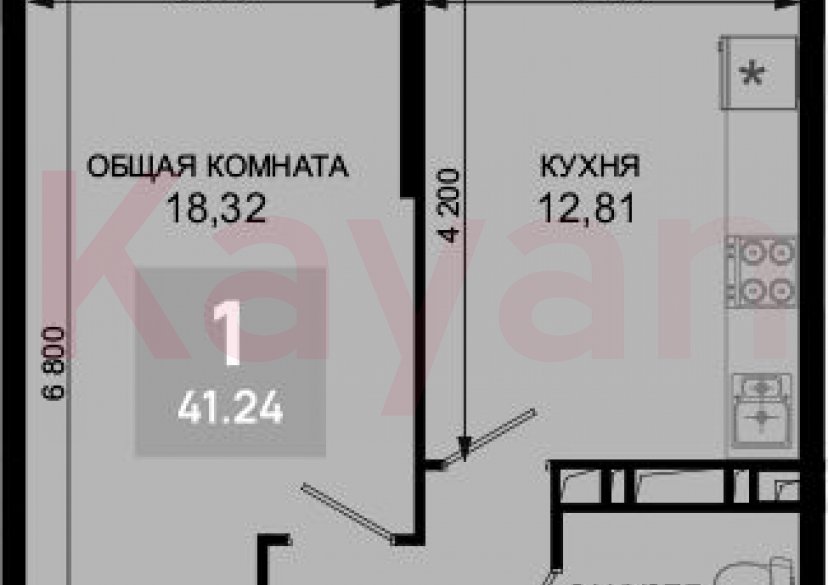 Продажа 1-комн. квартиры, 40.21 кв.м фото 0