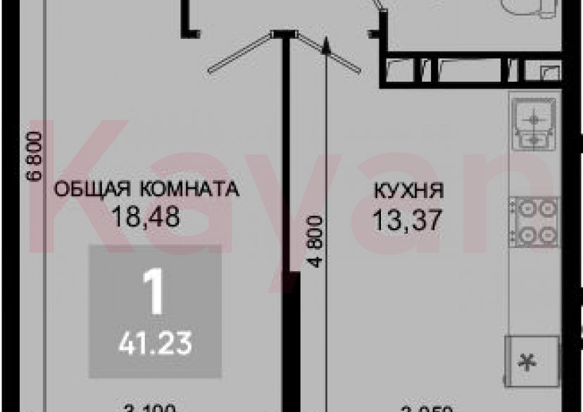 Продажа 1-комн. квартиры, 40.2 кв.м фото 0