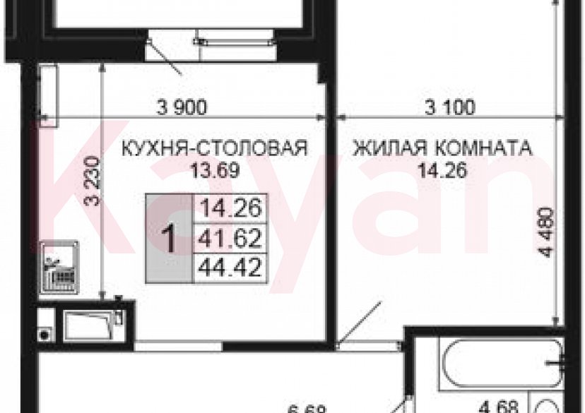 Продажа 1-комн. квартиры, 41.62 кв.м фото 0