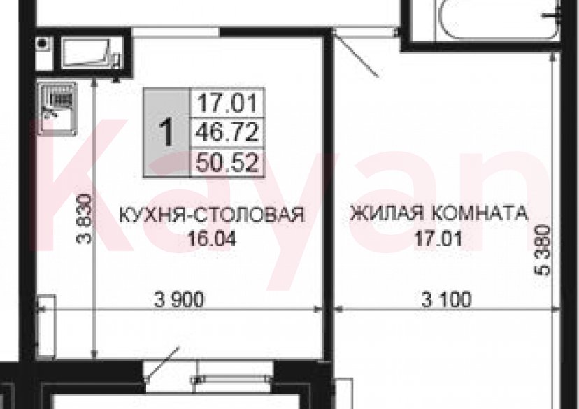 Продажа 2-комн. квартиры, 46.72 кв.м фото 0