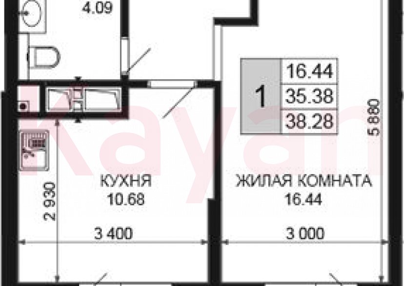 Продажа 1-комн. квартиры, 35.38 кв.м фото 0