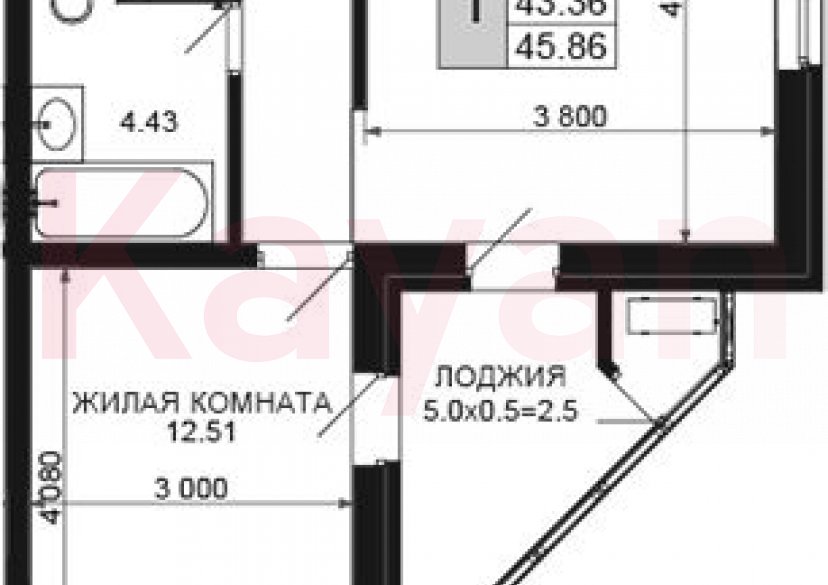 Продажа 2-комн. квартиры, 43.36 кв.м фото 0