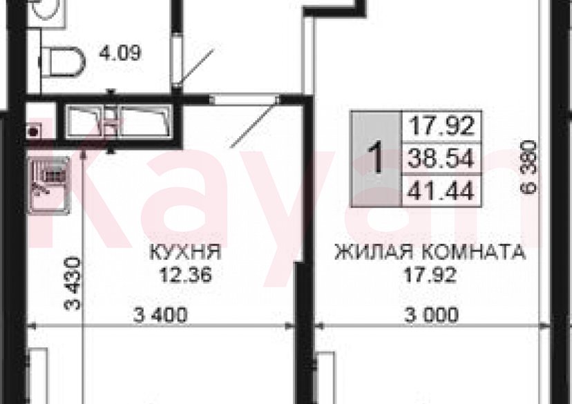 Продажа 1-комн. квартиры, 38.54 кв.м фото 0