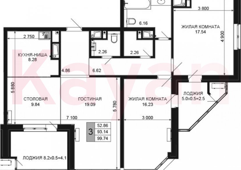 Продажа 4-комн. квартиры, 93.14 кв.м фото 0