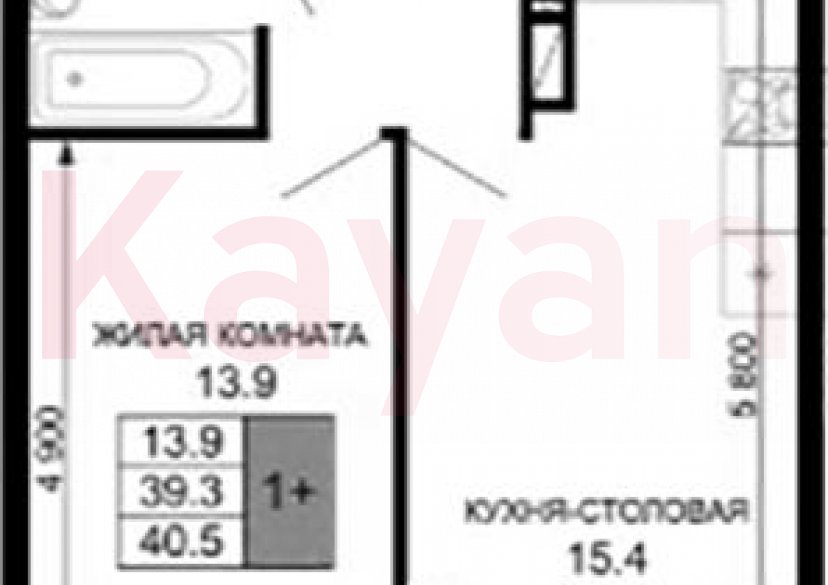 Продажа 2-комн. квартиры, 39.3 кв.м фото 0