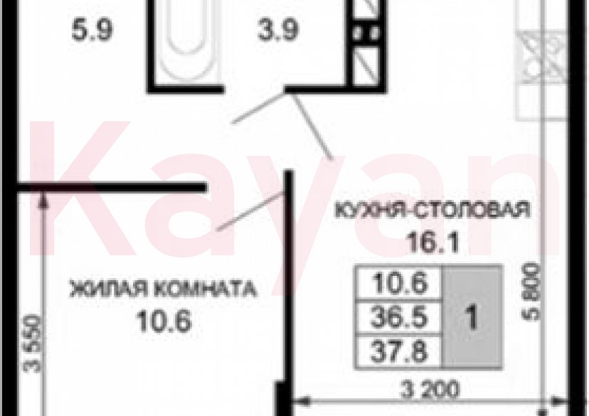 Продажа 2-комн. квартиры, 36.5 кв.м фото 0