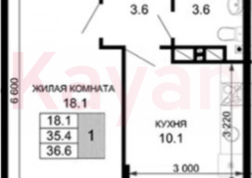 Продажа 1-комн. квартиры, 35.4 кв.м фото 0