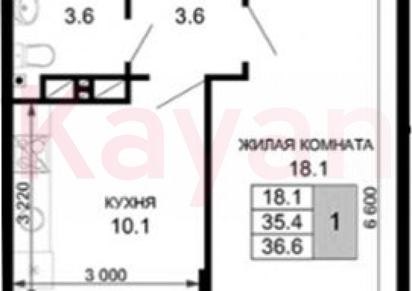 Продажа 1-комн. квартиры, 35.4 кв.м фото 0