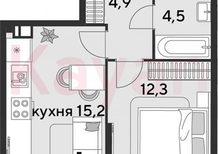 Продажа 2-комн. квартиры, 36.9 кв.м фото 0