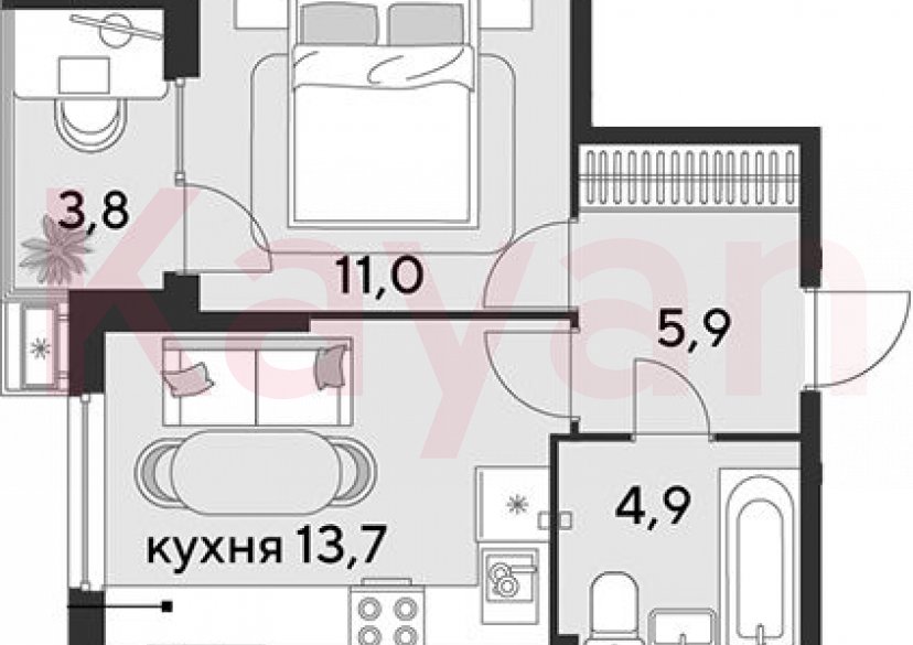 Продажа 1-комн. квартиры, 35.5 кв.м фото 0