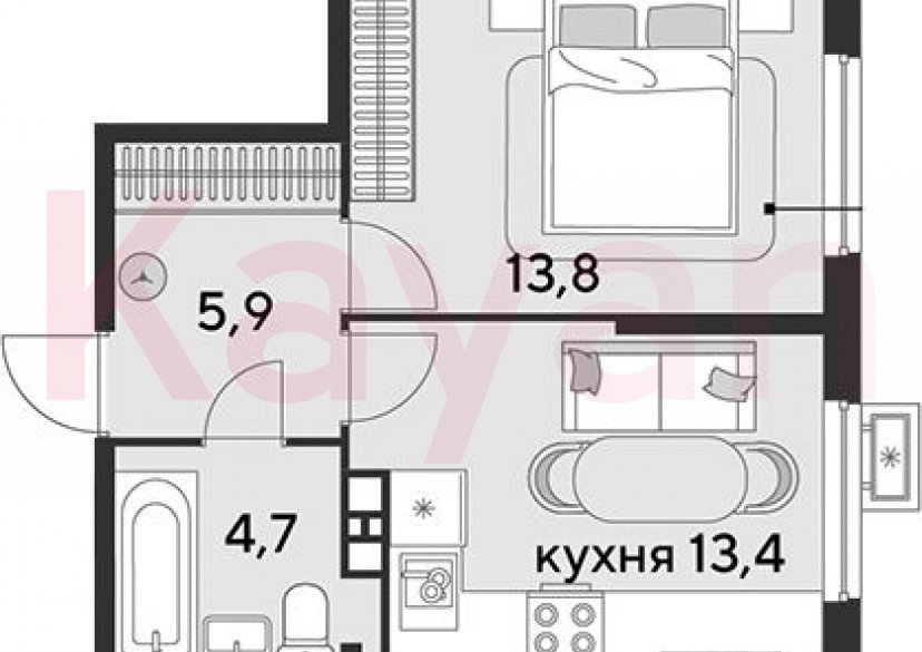 Продажа 1-комн. квартиры, 37.8 кв.м фото 0