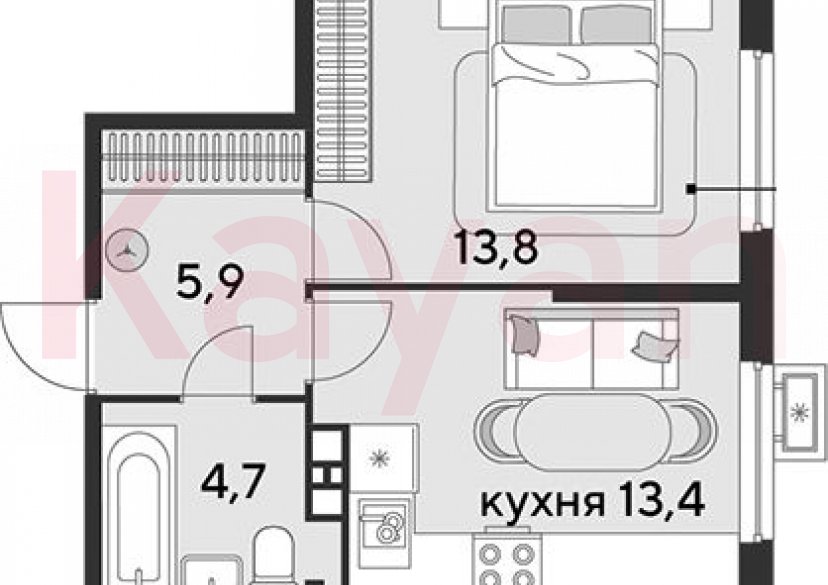 Продажа 1-комн. квартиры, 37.8 кв.м фото 0