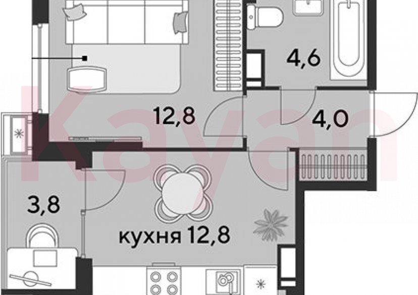 Продажа 1-комн. квартиры, 34.2 кв.м фото 0