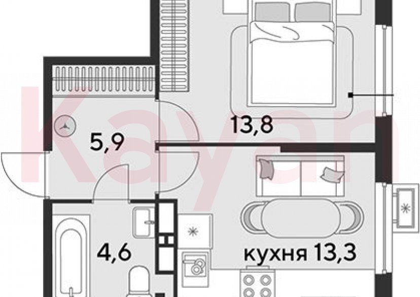 Продажа 1-комн. квартиры, 37.6 кв.м фото 0