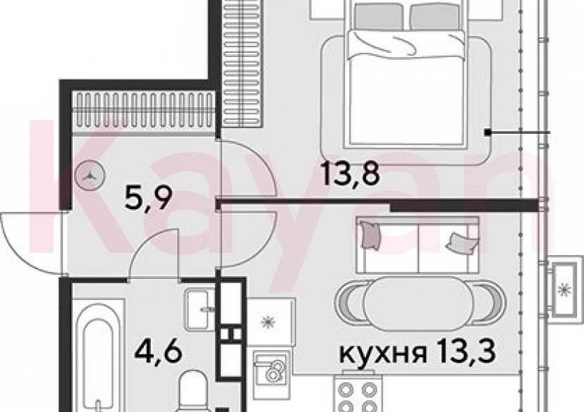 Продажа 1-комн. квартиры, 37.6 кв.м фото 0