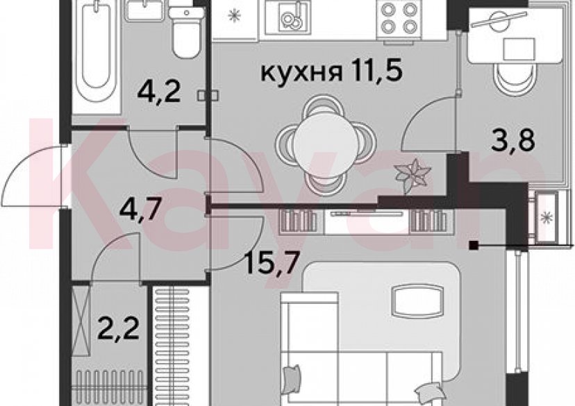 Продажа 1-комн. квартиры, 38.3 кв.м фото 0