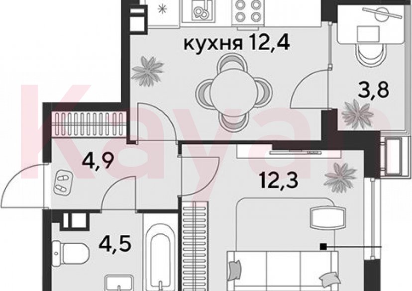 Продажа 1-комн. квартиры, 34.1 кв.м фото 0