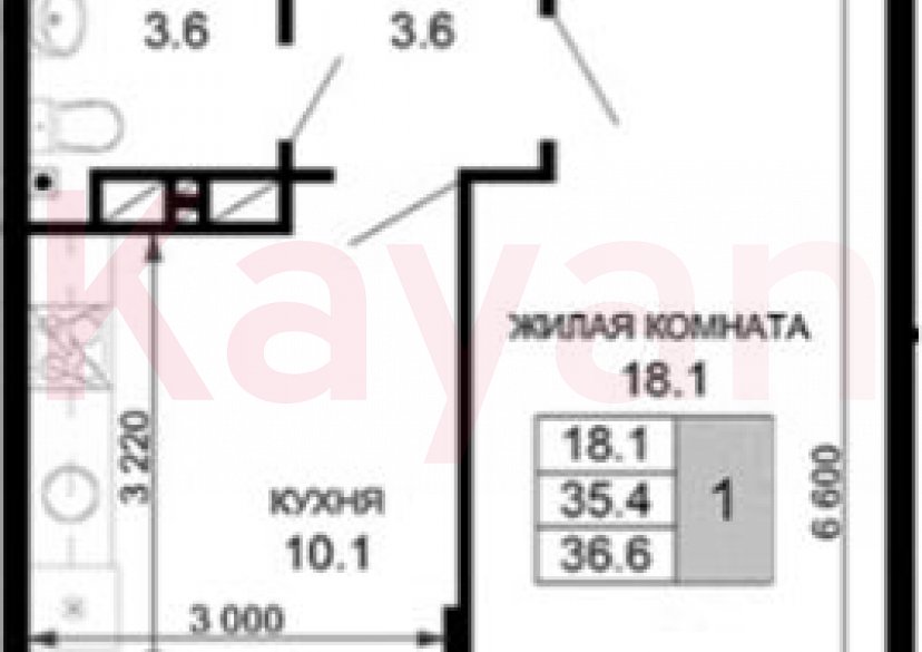 Продажа 1-комн. квартиры, 35.4 кв.м фото 0