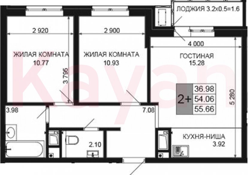 Продажа 3-комн. квартиры, 53.58 кв.м фото 0