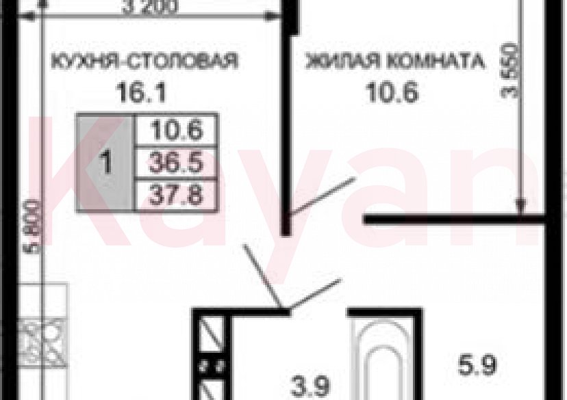 Продажа 1-комн. квартиры, 36.5 кв.м фото 0