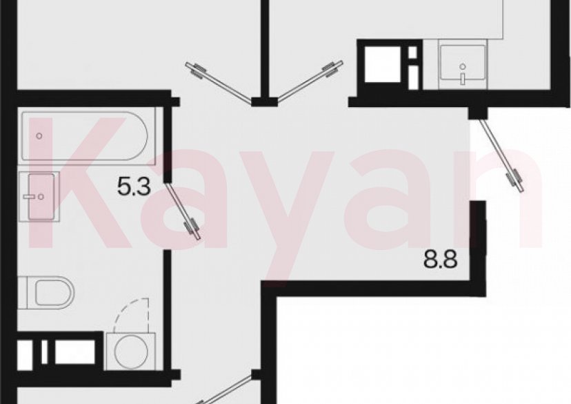 Продажа 2-комн. квартиры, 60.1 кв.м фото 0