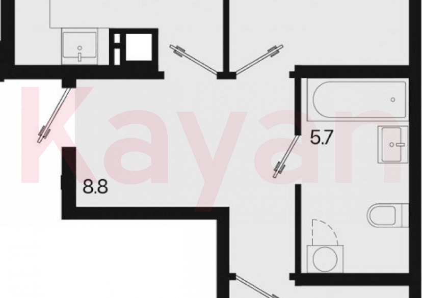 Продажа 3-комн. квартиры, 56.7 кв.м фото 0