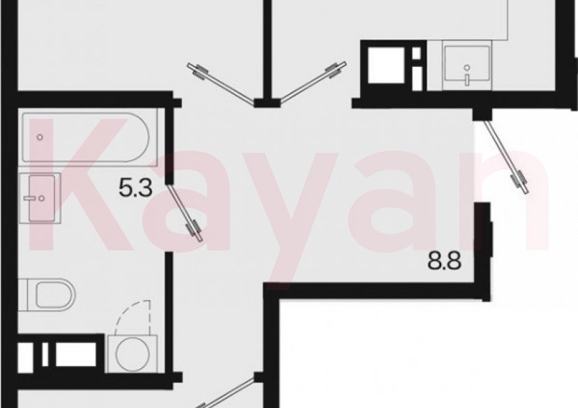 Продажа 2-комн. квартиры, 60.1 кв.м фото 0