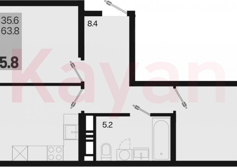 Продажа 2-комн. квартиры, 63.8 кв.м фото 0