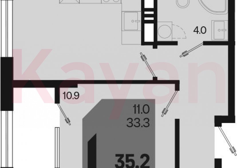 Продажа 1-комн. квартиры, 33.2 кв.м фото 0