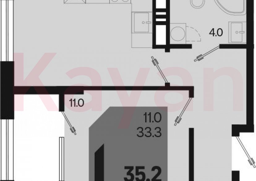 Продажа 1-комн. квартиры, 33.3 кв.м фото 0