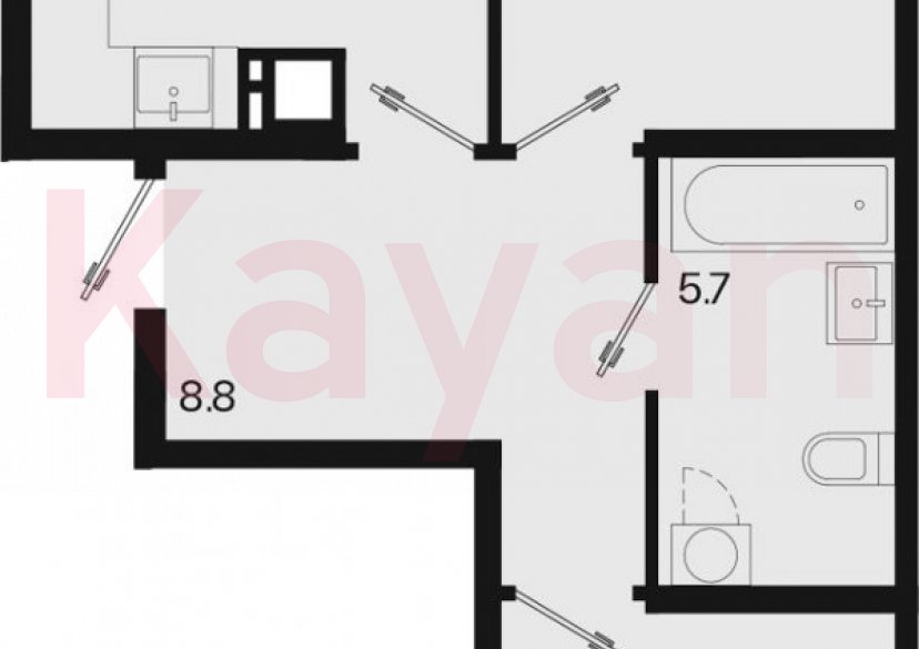 Продажа 3-комн. квартиры, 56.7 кв.м фото 0