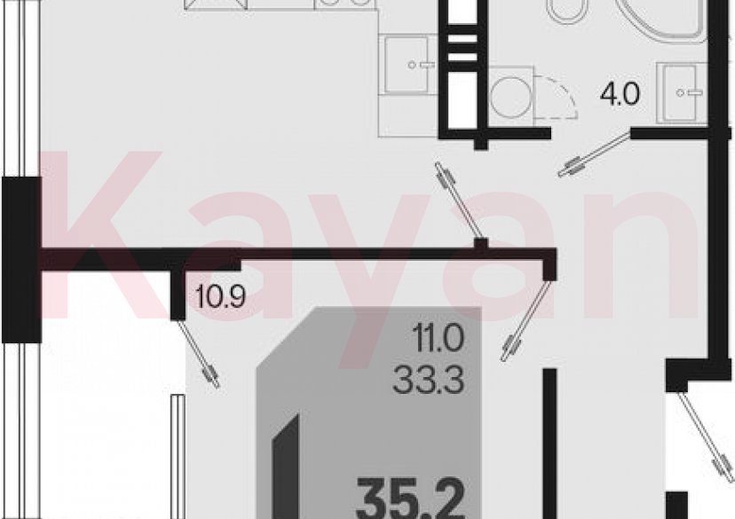 Продажа 1-комн. квартиры, 33.3 кв.м фото 0