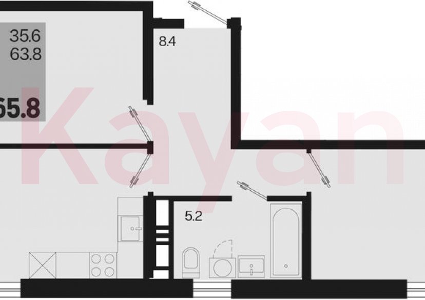 Продажа 2-комн. квартиры, 63.8 кв.м фото 0