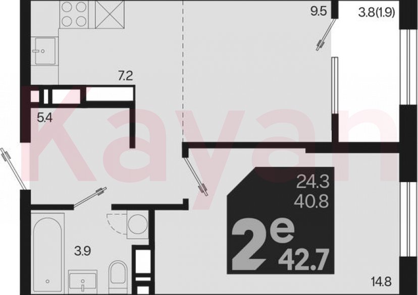 Продажа 2-комн. квартиры, 40.8 кв.м фото 0