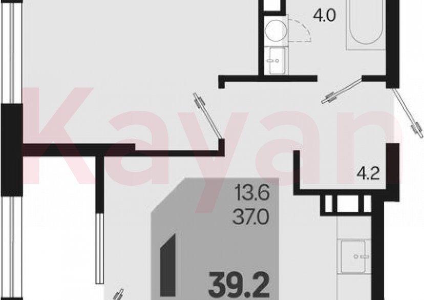 Продажа 2-комн. квартиры, 37 кв.м фото 0