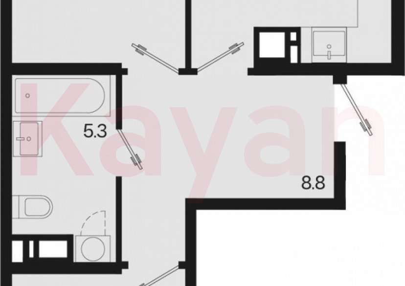 Продажа 2-комн. квартиры, 60.1 кв.м фото 0