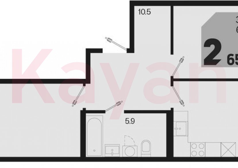 Продажа 3-комн. квартиры, 63.9 кв.м фото 0